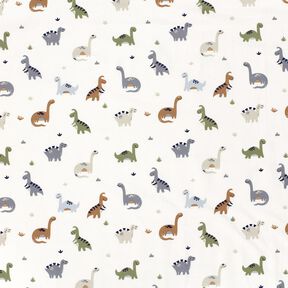 Jersey coton Dinosaures joyeux – ivoire/roseau, 