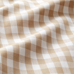 Tissu en coton Vichy à carreaux 1 cm – anémone/blanc, 