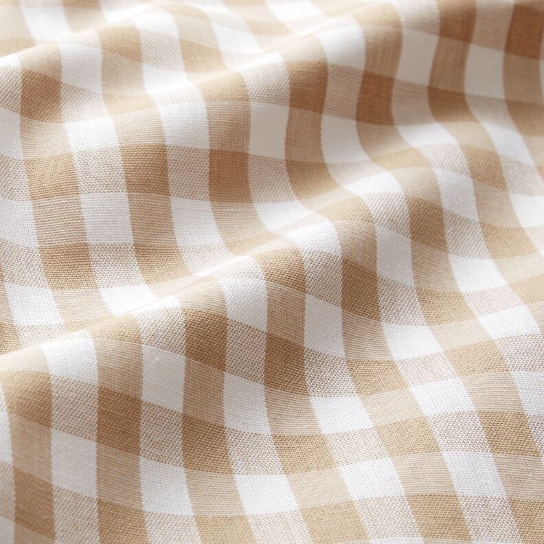 Tissu en coton Vichy à carreaux 1 cm – anémone/blanc,  image number 2