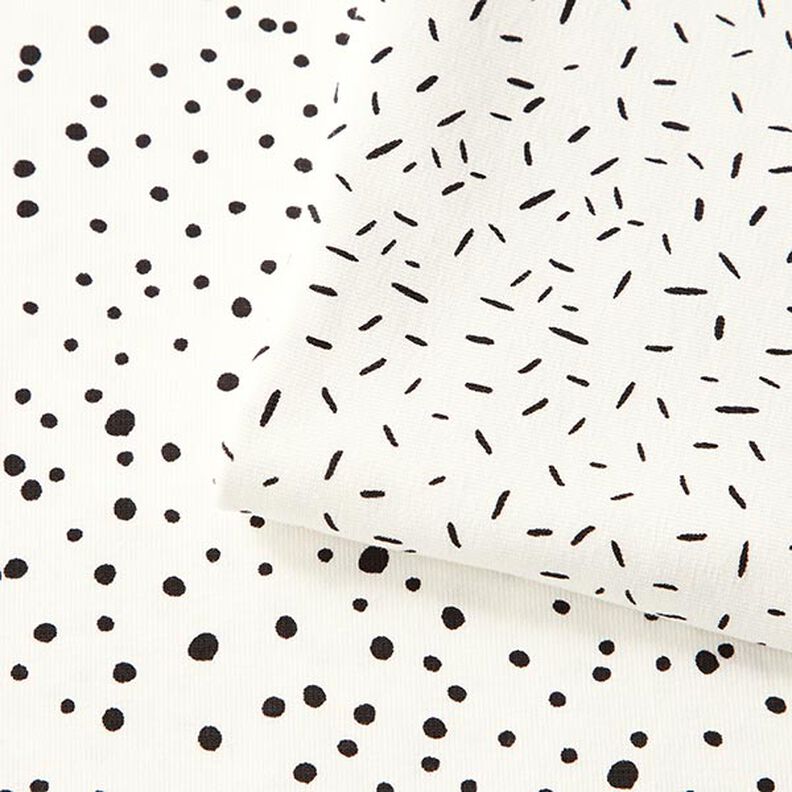 Jersey de coton Pois irréguliers – blanc,  image number 6