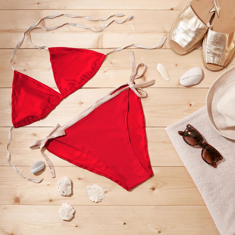 Tissu pour maillot de bain SPF 50 – rouge,  image number 6