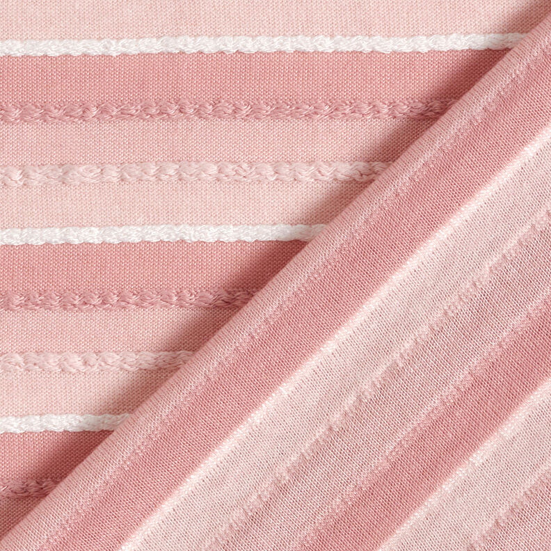 Cordelette en tricot fin – rose/blanc,  image number 4