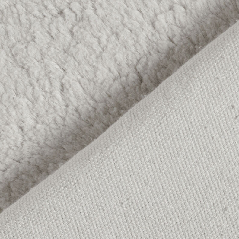 Sherpa Coton mélangé Uni – argent,  image number 4