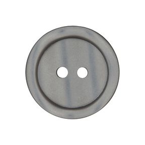 Bouton plastique 2 trous Basic - gris, 