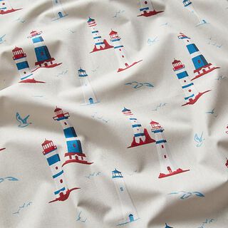 Tissu en coton Cretonne Phares – nature, 