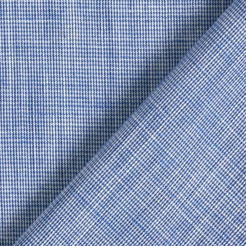 Tissu de coton Mini pied-de-poule – blanc/bleu jean,  image number 4