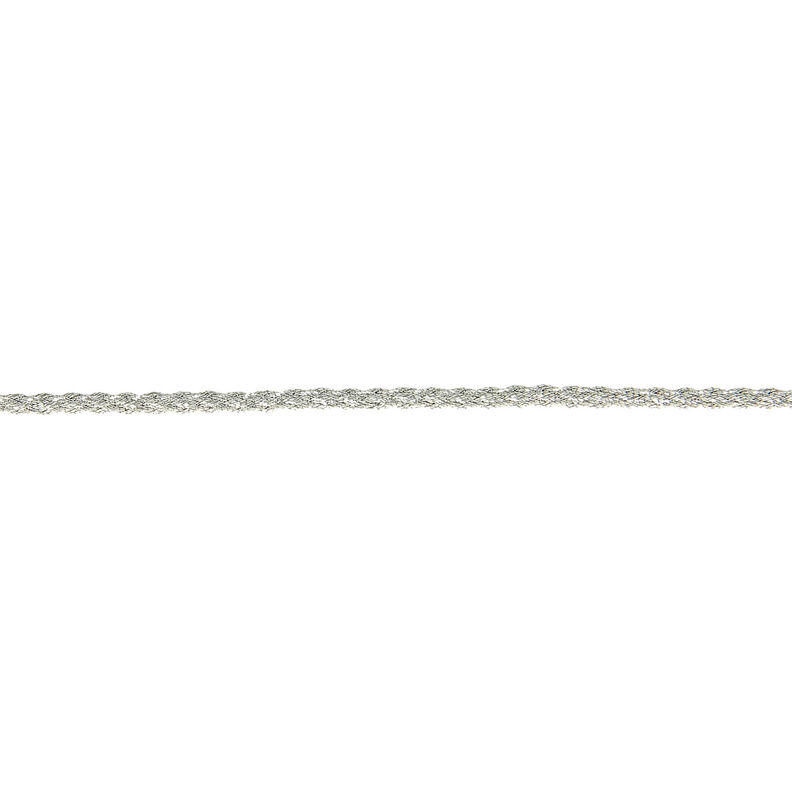 Métallique Cordon [Ø 2 mm] – argent métallisé,  image number 1