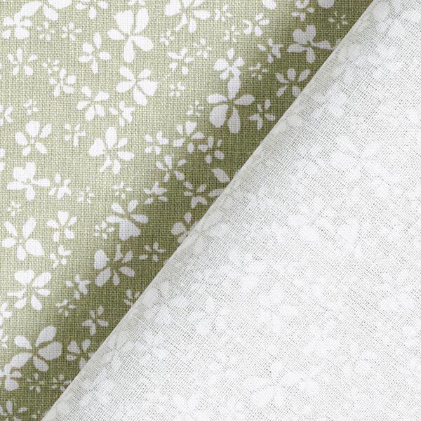 Tissu en coton Cretonne Petites fleurs – kaki,  image number 4