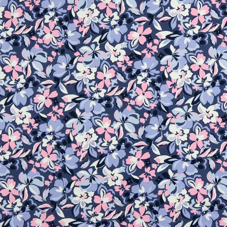 Sweat d’été Grandes fleurs | Poppy Fabrics – bleu jean,  image number 1