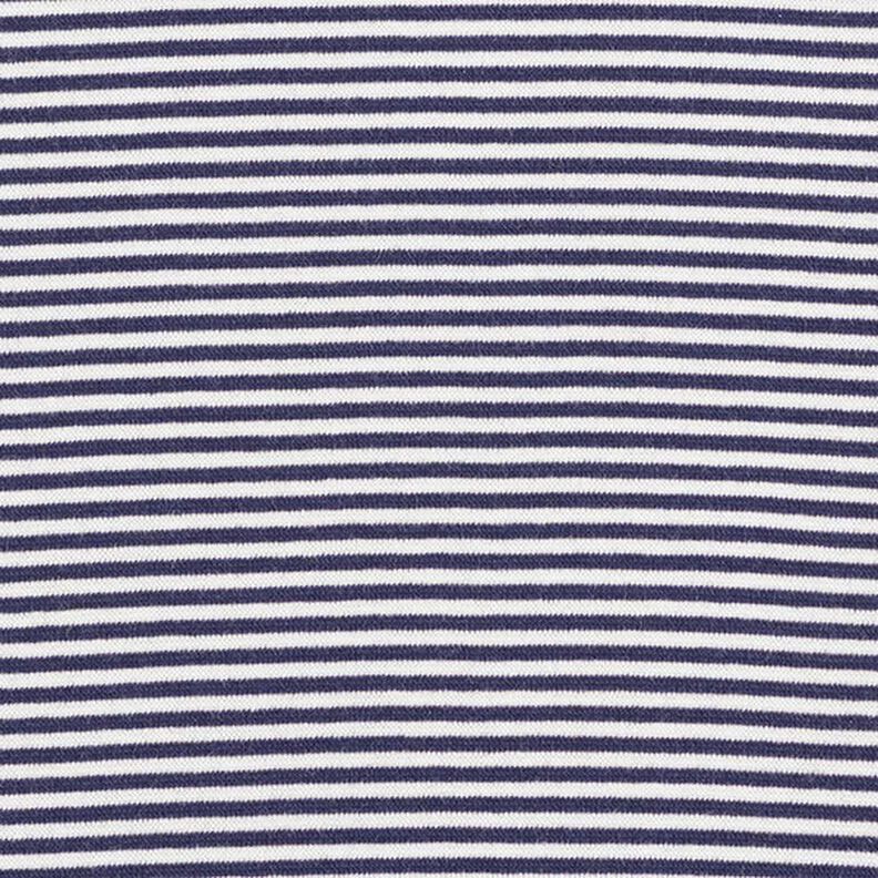 Bord-côtes tubulaire, fines rayures – bleu marine/blanc,  image number 1