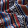 Tissu de décoration Jacquard rayures abstraites – bleu marine/carmin,  thumbnail number 2