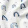 Tissu en coton Popeline Arcs-en-ciel mignons – bleu/blanc,  thumbnail number 2