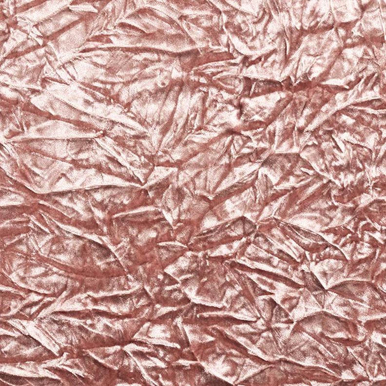 Velours stretch froissé – vieux rose,  image number 1