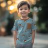 Jersey coton Ours | Poppy Fabrics – gris bleu/brun-marron,  thumbnail number 5