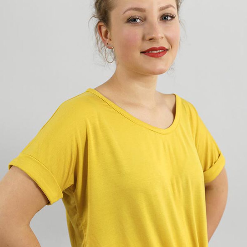 FRAU BILLE - Chemise à nœud décontractée avec manches retroussées, Studio Schnittreif | XS - L,  image number 7