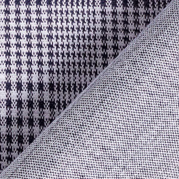 Tissu pour veste de pluie Prince de Galles – noir/blanc,  image number 4