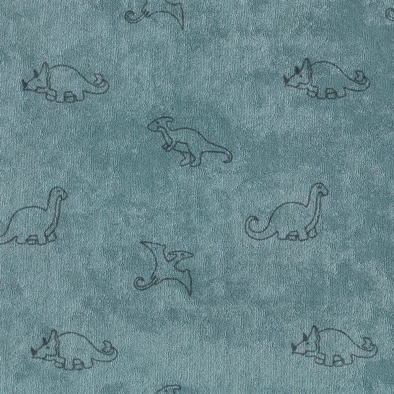Jersey éponge Dinosaures – bleu pigeon,  image number 1