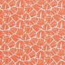 Coton enduit Mini feuilles abstraites – orange/blanc,  thumbnail number 1