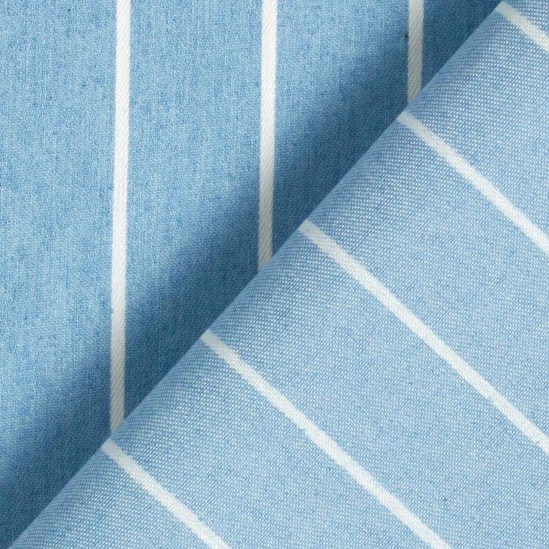 Chambray rayures – bleu clair/écru,  image number 4