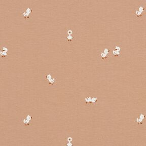 Jersey coton poussin – marron clair, 