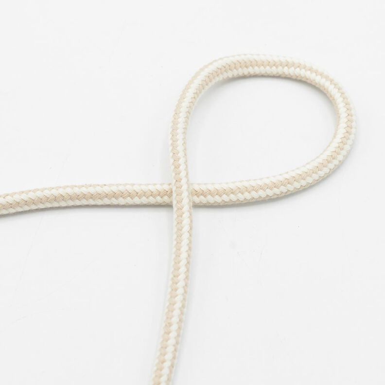 Cordon en coton bicolore [Ø 8 mm] – nature,  image number 1