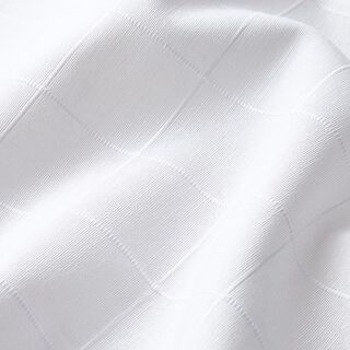 Tissu de décoration grille à carreaux recyclé – blanc, 