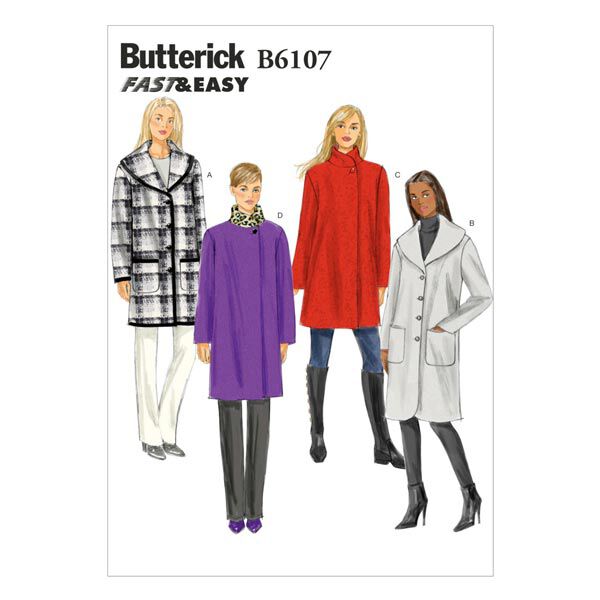 Manteau, Butterick 6107|32 - 40|42 - 50, image number 1
