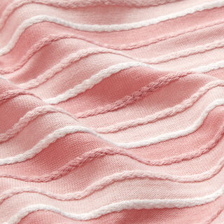 Cordelette en tricot fin – rose/blanc, 