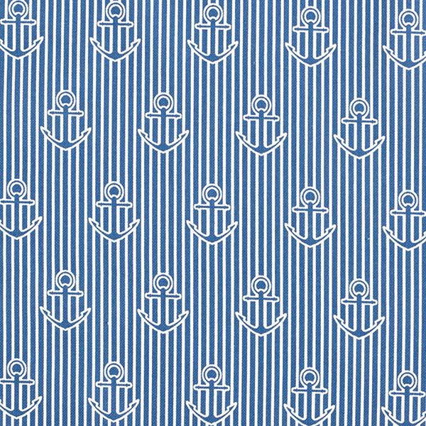 Tissu de décoration Semi-panama ancre – bleu océan/blanc,  image number 1