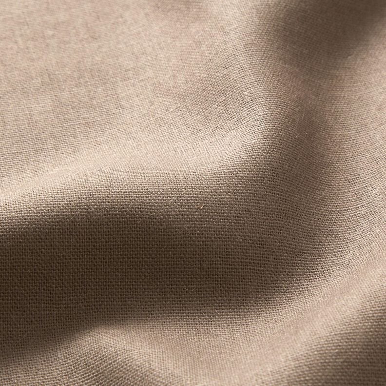 Pur lin lourd Uni – taupe foncé,  image number 2