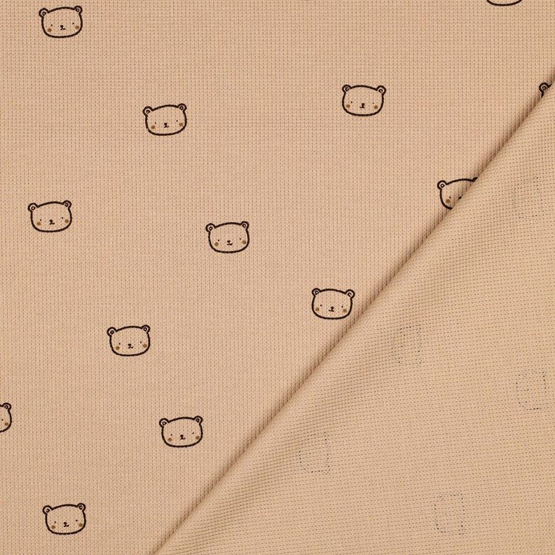 Jersey gaufré Petits ours | Poppy Fabrics – vieux rose foncé/aubergine, image number 4