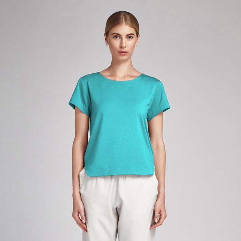 Popeline coton Uni – turquoise clair,  image number 6