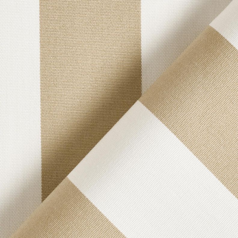 Tissu d’extérieur Canvas Blockstreifen – beige foncé/ivoire,  image number 4
