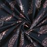 Jersey coton Plumes dorées | Glitzerpüppi – bleu noir/vieux rose foncé,  thumbnail number 3