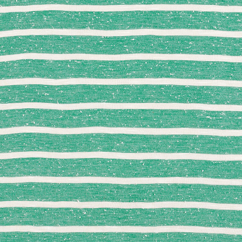 Jersey viscose Rayures horizontales – vert émeraude/blanc,  image number 1
