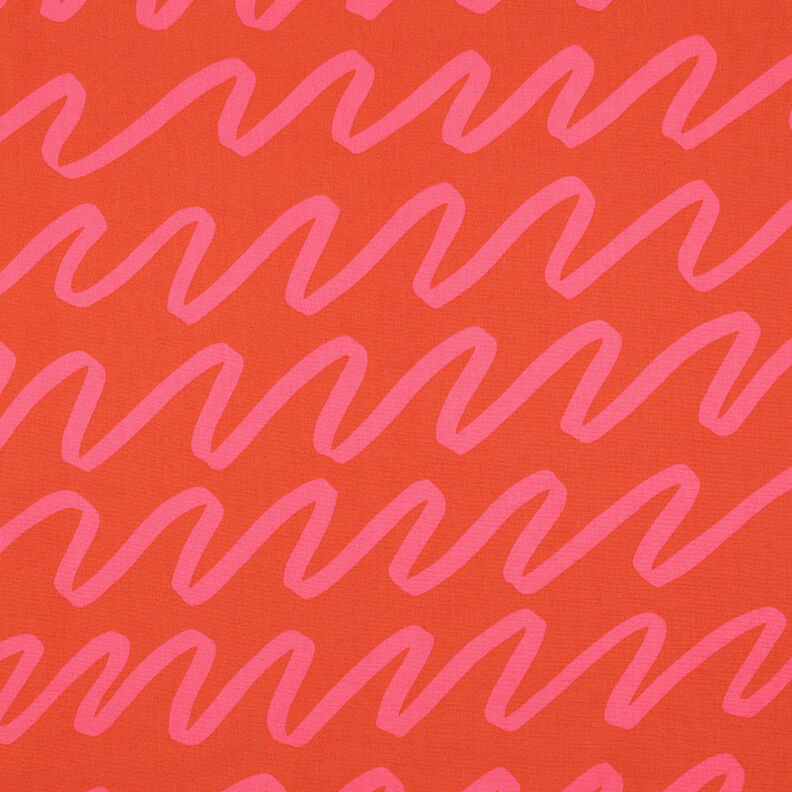 Popeline coton Making Waves | Nerida Hansen – rouge feu,  image number 1