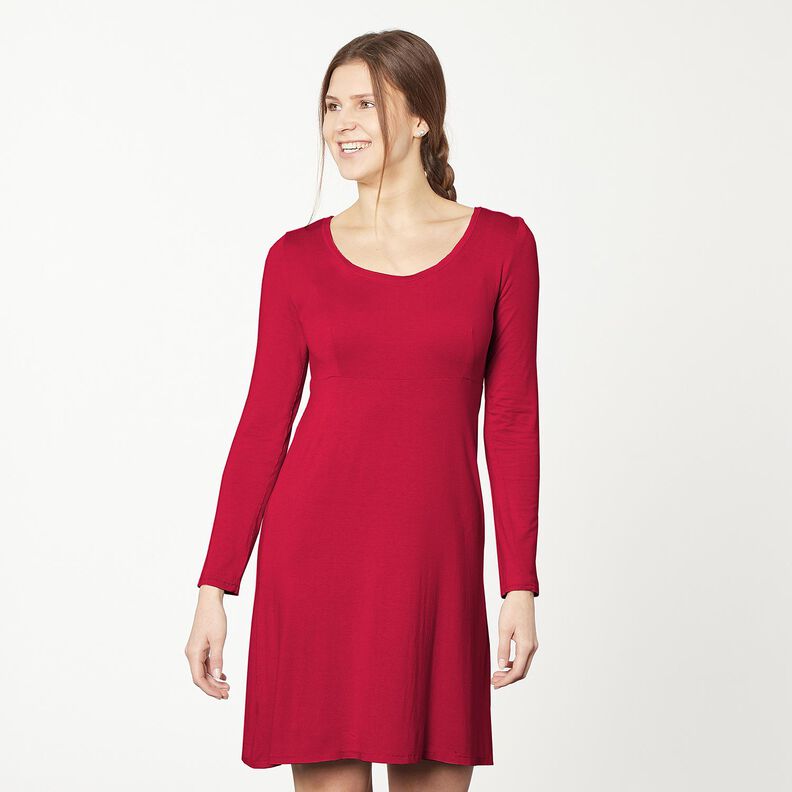 Jersey coton Medium uni – framboise, image number 10