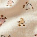 Tissu double gaze de coton Petites oies – beige clair, 