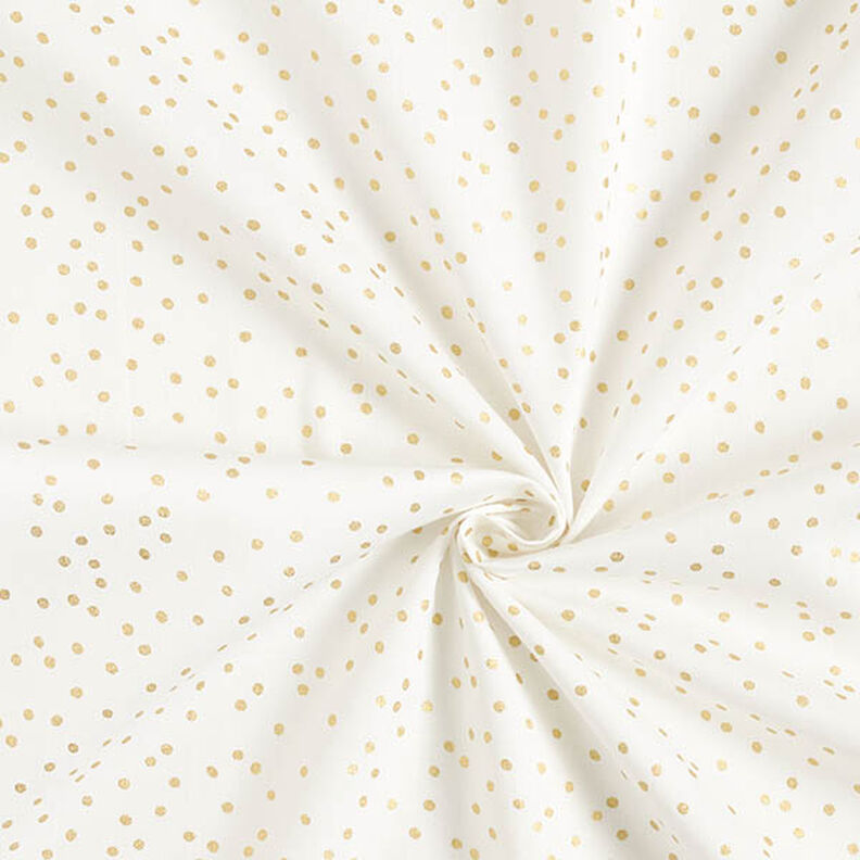 Tissu en coton Popeline Petits points – écru/or, image number 3