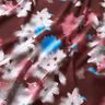 Jersey coton Imprimé numérique fleurs délavées – merlot/bleu,  thumbnail number 2