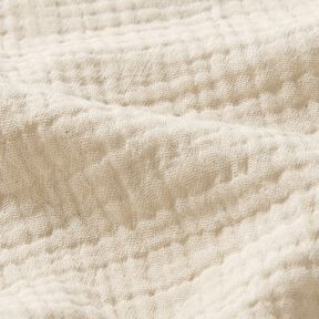 Tissu double gaze de coton Mélange lin Uni  – nature, 