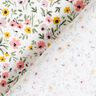 Tissu en coton Cretonne fleurs délicates – blanc/vieux rose,  thumbnail number 4