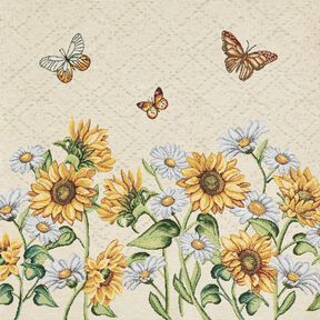 panneau décoratif Gobelin Sonnenblumen – beige clair/jaune soleil, 