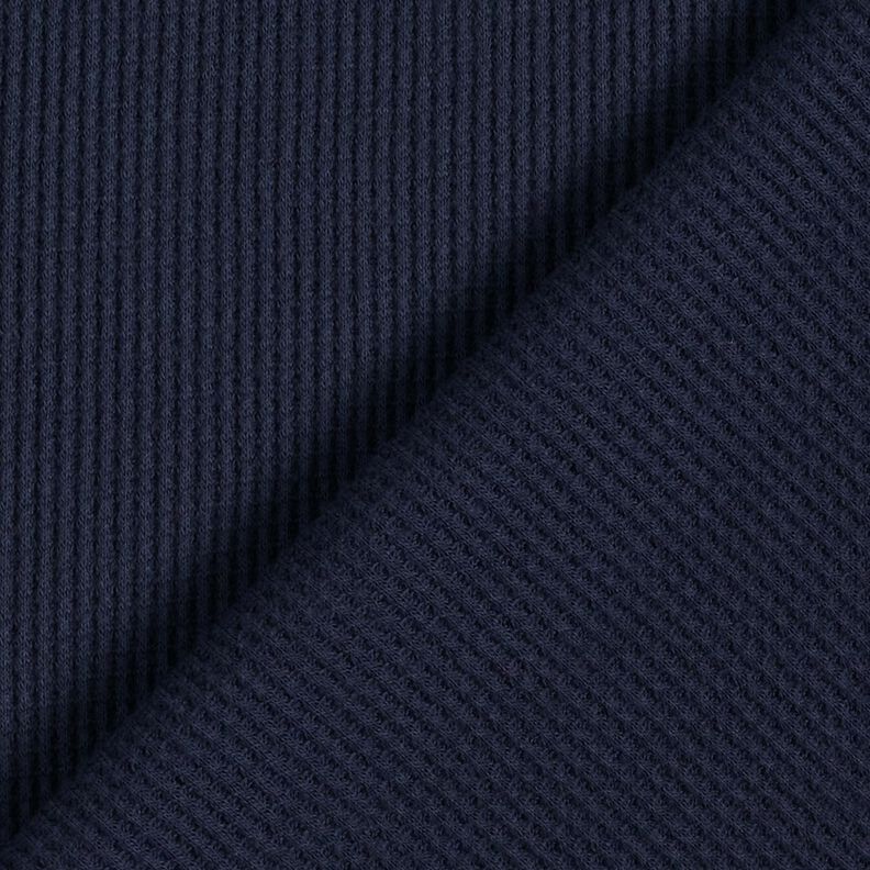 Jersey gaufré Uni – bleu nuit,  image number 3
