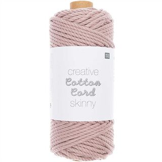 Fil macramé Creative Cotton Cord Skinny [3mm] | Rico Design - vieux rose, 