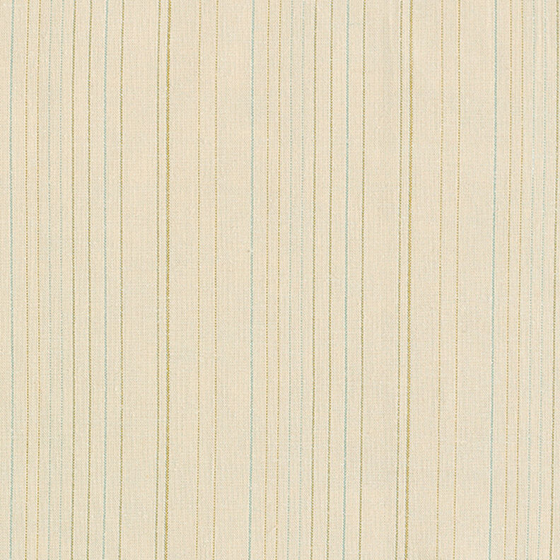 Mélange lin coton rayures pailletées – beige, image number 1