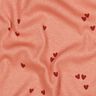 Jersey côtelé Cœurs éparpillés | Poppy Fabrics – saumon/rouge foncé,  thumbnail number 2