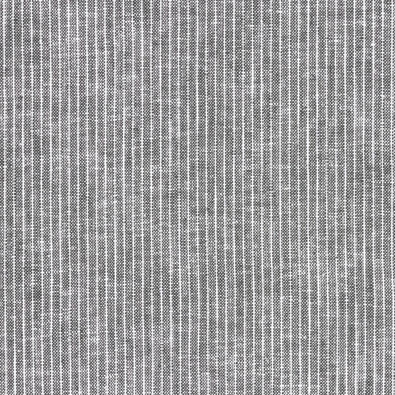 M&eacute;lange lin coton rayures &eacute;troites &ndash; noir/blanc,  image number 1
