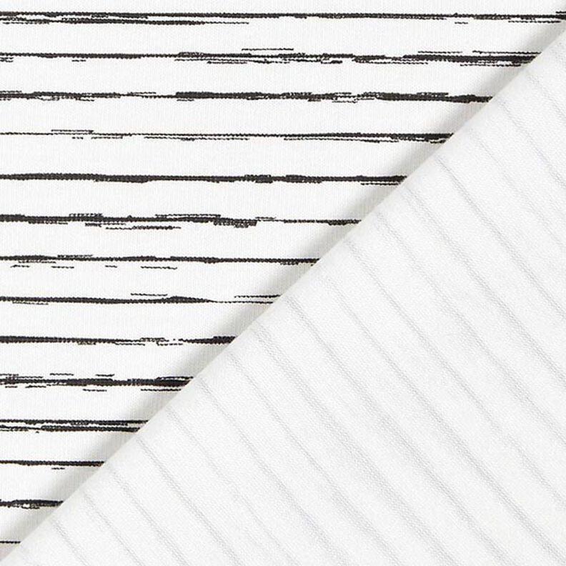 Jersey coton Bandes de gribouillage – écru,  image number 4
