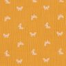 Tissu double gaze de coton Papillons délicats – jaune curry,  thumbnail number 1